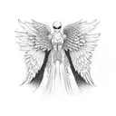 fallen angel tattoo design idea