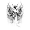 fallen angel tattoo design idea
