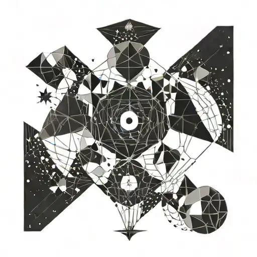 Gemini constellation, moon rising, tattoo design idea