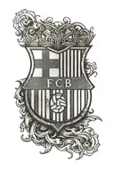 FC Barcelona logo tattoo design idea