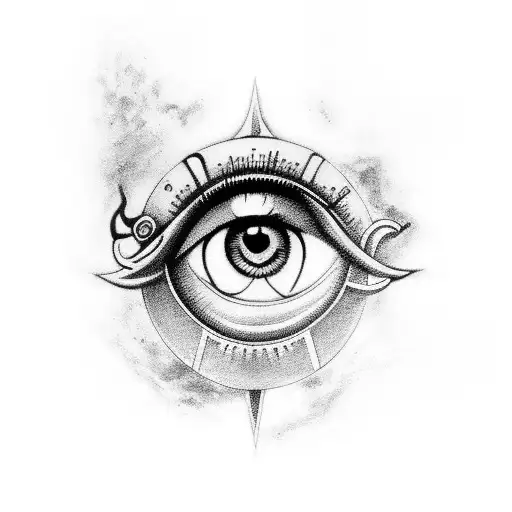 Eye of Ra tattoo design idea