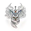 A tattoo inspired by Russian folklore, depicting a mythical creature or character from a Russian fairy tale tattoo design idea