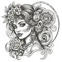 Romani Gypsy looking tattoo design idea