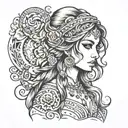 Romani Gypsy looking tattoo design idea