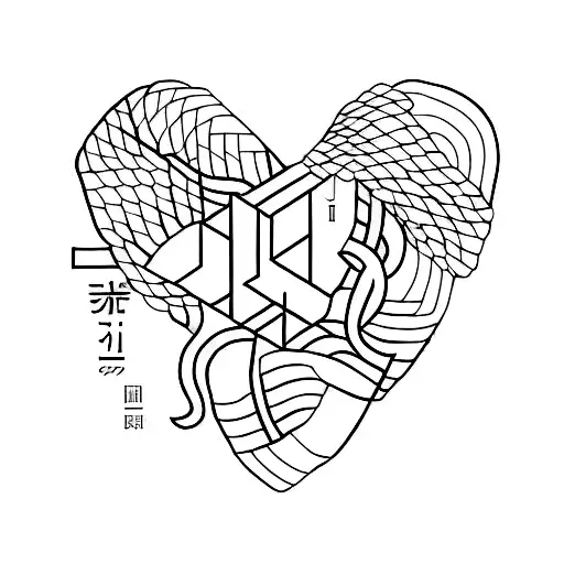 create a minimalistic tattoo representing BTS love yourself theme  tattoo design idea