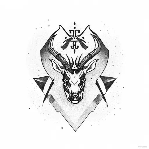 medium sized tattoo including an oryx tattoo design idea