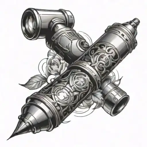 Flashlight tattoo design idea