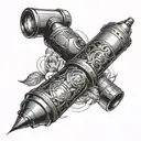 Flashlight tattoo design idea