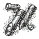 Flashlight tattoo design idea