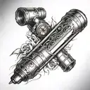 Flashlight tattoo design idea