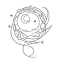 moon sun star harry styles taylor swift music nature tattoo design idea