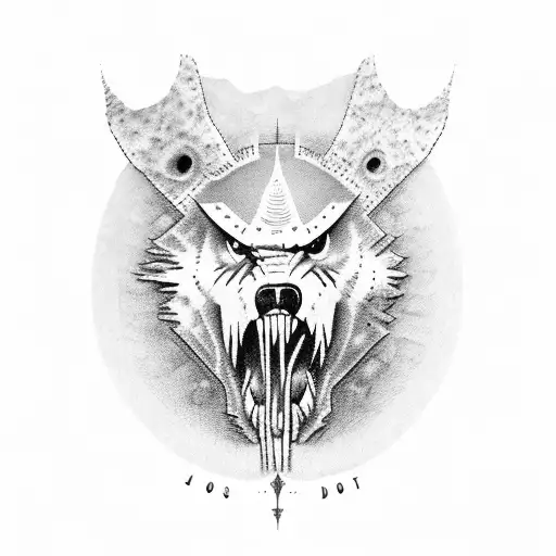 Lobo con jesus tattoo design idea