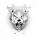 Lobo con jesus tattoo design idea