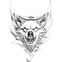 Lobo con jesus tattoo design idea