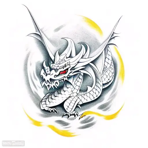 Welsh Dragon Pokémon  tattoo design idea
