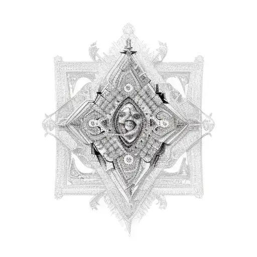 Antwerp City diamond cathedral luca tattoo design idea