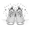 sneakers tattoo design idea