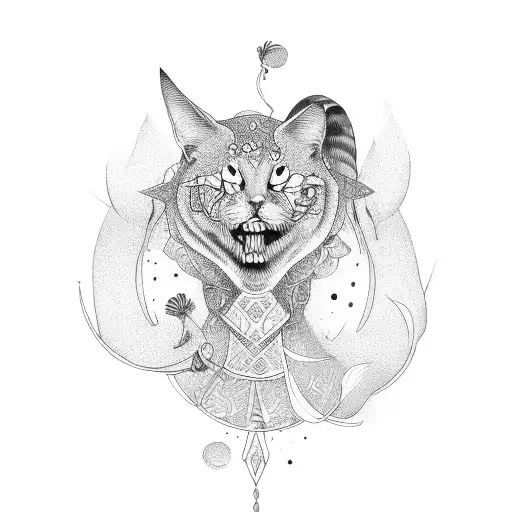 lucky seven with women  tattoo design idea