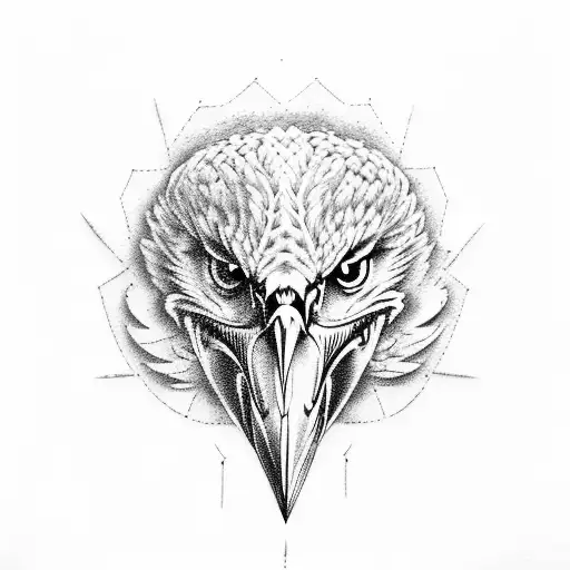 eagle skull tattoo design idea