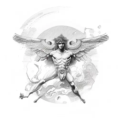 icarus tattoo design idea