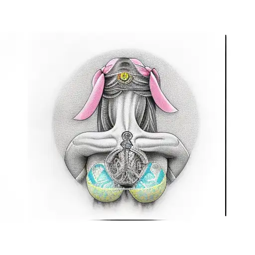 breast of a preteen girl  tattoo design idea