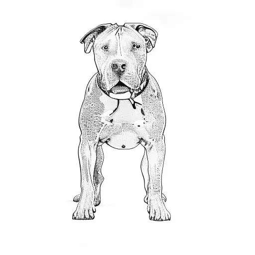 a pit bull terrier tattoo design idea