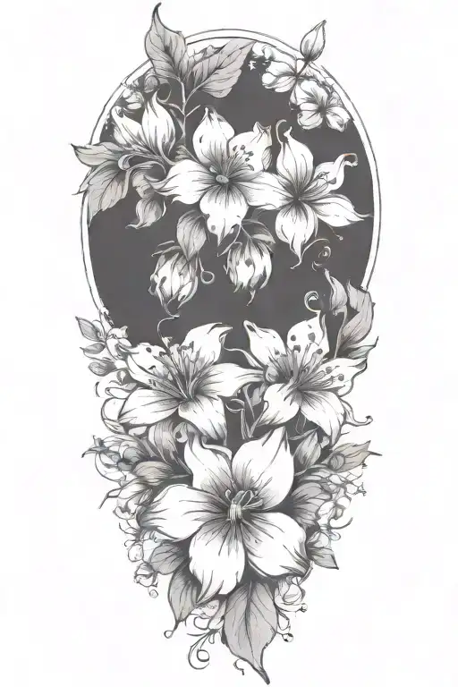 may october august birth flower tattoo design idea