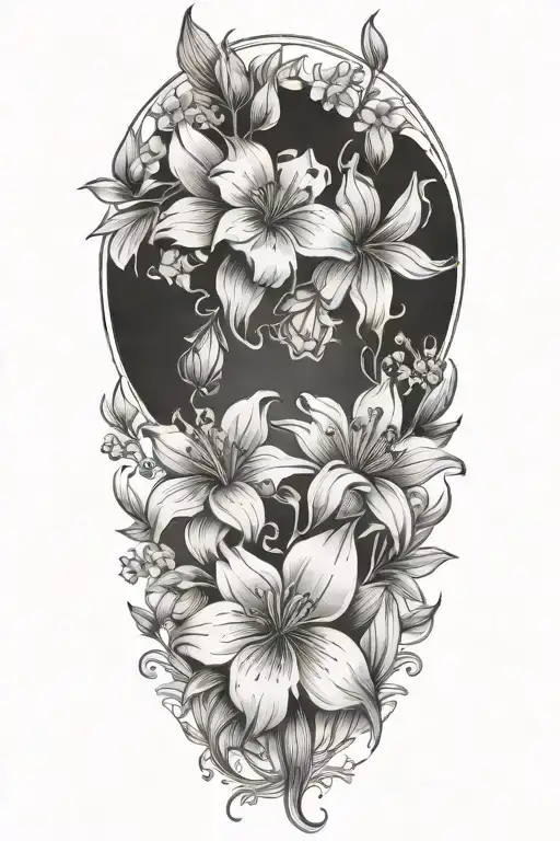 may october august birth flower tattoo design idea