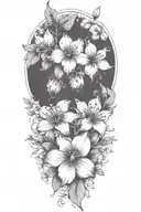 may october august birth flower tattoo design idea