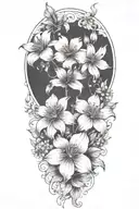 may october august birth flower tattoo design idea