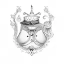 alice in wonderland tattoo design idea