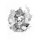 alice in wonderland tattoo design idea