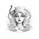 alice in wonderland tattoo design idea