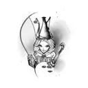 alice in wonderland tattoo design idea