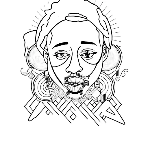 juice wrld  tattoo design idea