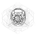 portal companion cube tattoo design idea
