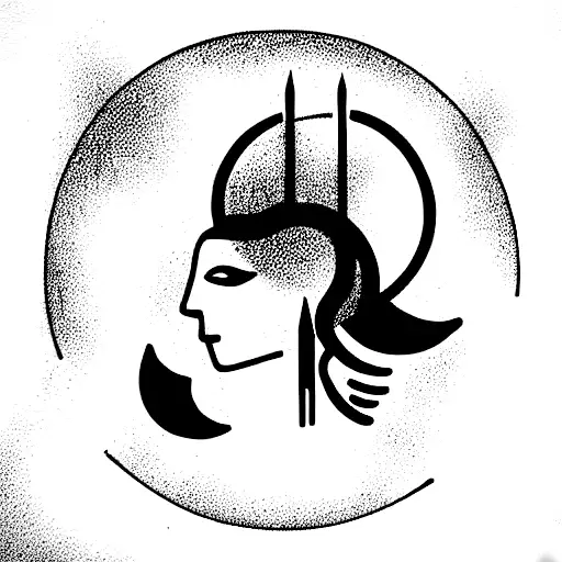 Artemis and Apollo tattoo design idea