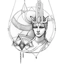 Artemis and Apollo tattoo design idea