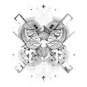 Artemis and Apollo tattoo design idea