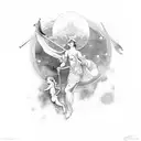 Artemis and Apollo tattoo design idea