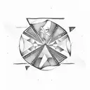 Triangle infinity in a circle  tattoo design idea