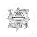 Triangle infinity in a circle  tattoo design idea