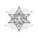 Triangle infinity in a circle  tattoo design idea