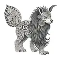 Create a tattoo featuring traditional Peruvian animals in a modern style tattoo design idea