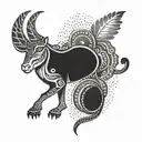Create a tattoo featuring traditional Peruvian animals in a modern style tattoo design idea