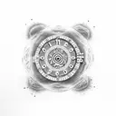 sand clock,cry,soccerball,number 13,unlucky,tryagain,travel,musice notes tattoo design idea