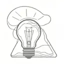 Paper snippets and a light bulb emerging tattoo design idea