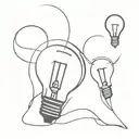 Paper snippets and a light bulb emerging tattoo design idea