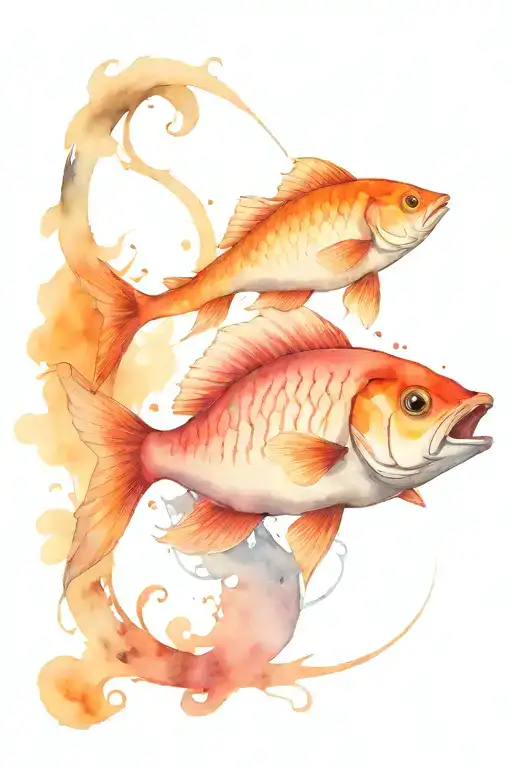 fish and hook tattoo design idea