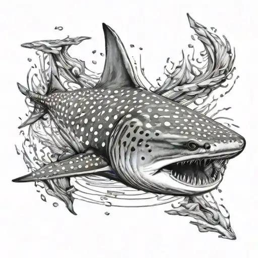 whale shark tattoo design idea